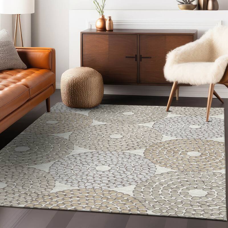Machine Washable Indoor/ Outdoor Chantille Contemporary Rug