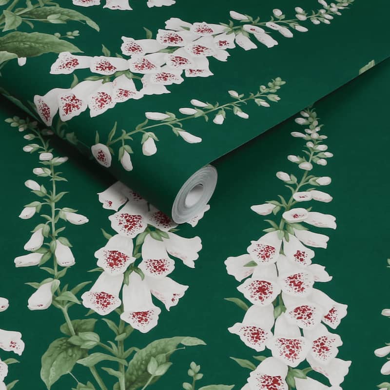 Graham & Brown Foxglove Emerald Wallpaper
