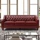 preview thumbnail 40 of 65, Mateo 82.28" Wide Transitional Genuine Leather Sofa with Nailhead Trim and Button-Tufted Back