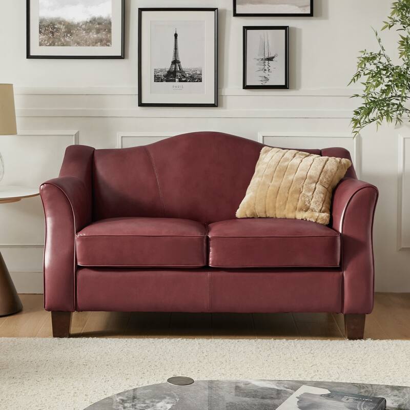 Franco Traditional 60" Wide Genuine Leather Sofa by HULALA HOME