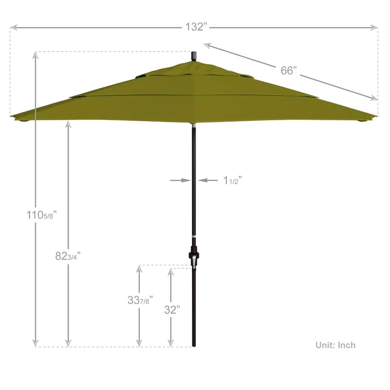California Umbrella 11-Foot Market Umbrella in Bronze