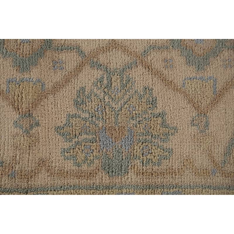 Oushak Indian Rug Hand-Knotted Transitional Wool Carpet - 8'0"x 9'9"