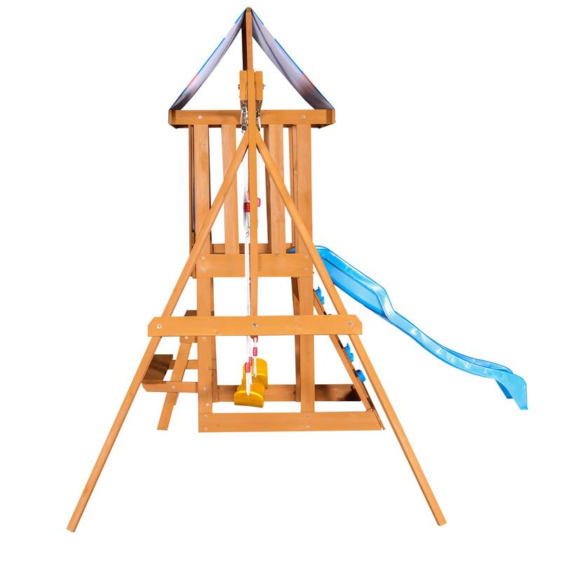 3-in-1 Wooden Outdoor Swing Set