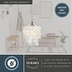 preview thumbnail 5 of 7, Elsa Satin Nickel Coastal Capiz Shell Pendant Ceiling Light - 10.5-in W x 18-in H x 10.5-in D
