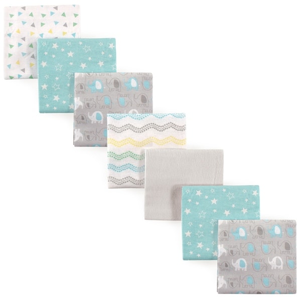 slide 1 of 1, Luvable Friends Baby Cotton Flannel Receiving Blankets, Basic Elephant 7-Pack, One Size - Basic Elephant 7-Pack - One Size Basic Elephant 7-Pack - One Size