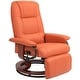 preview thumbnail 29 of 61, HomCom Faux Leather Adjustable Manual Swivel Base Recliner Chair with Comfortable and Relaxing Footrest