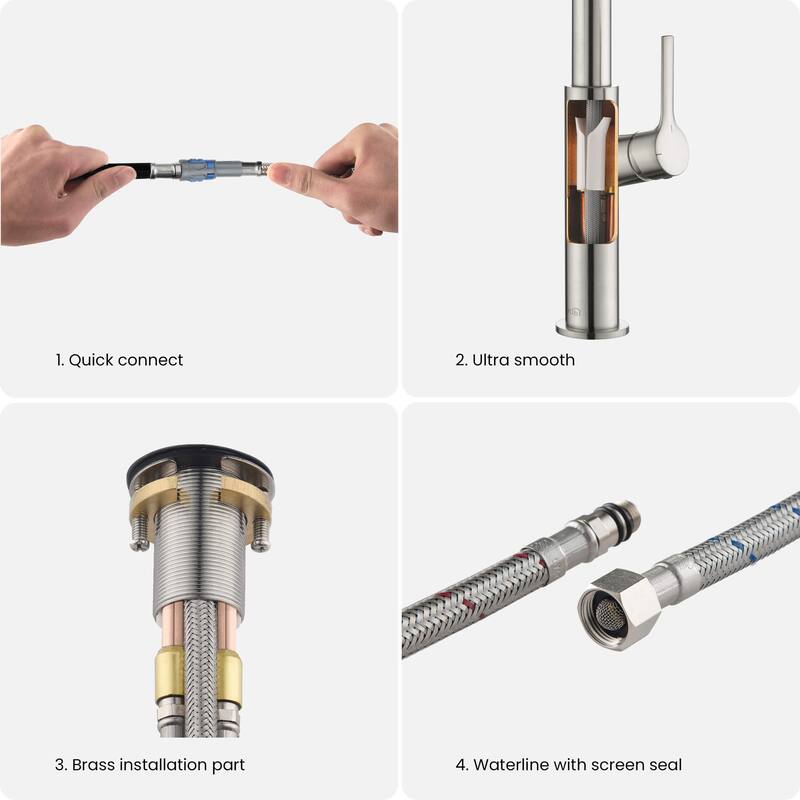 Fusion-T Single Handle Pull Down Kitchen Sink Faucet