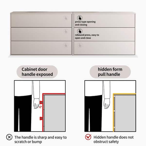 62.98-inch Combination Drawer Storage Cabinet