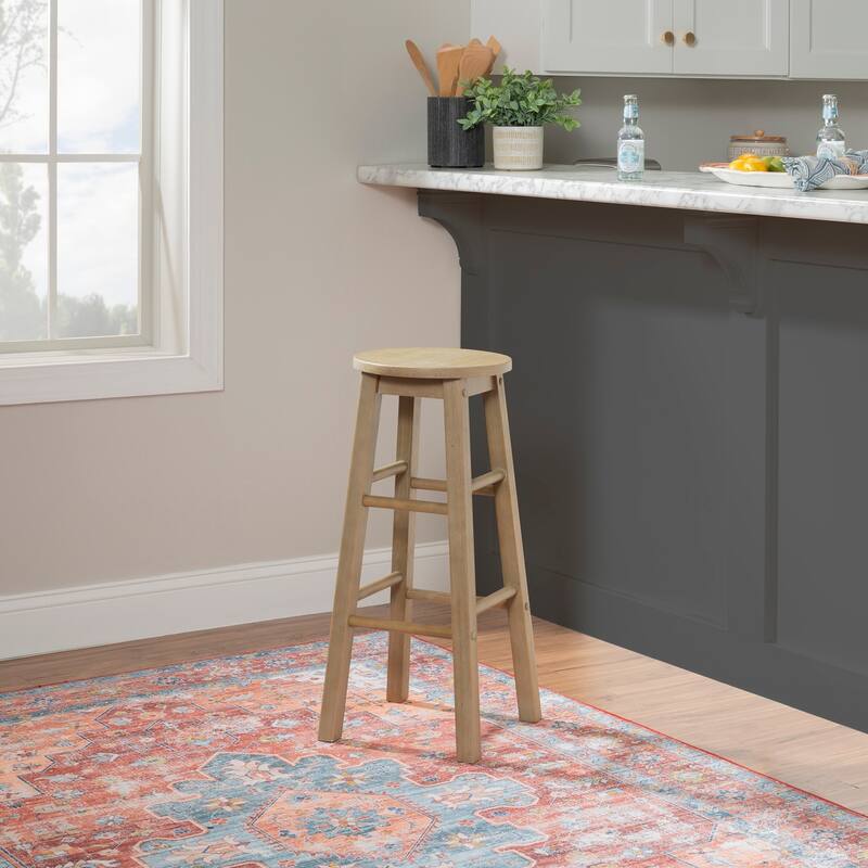 Basic Stationary Backless Bar Stool - Greywash