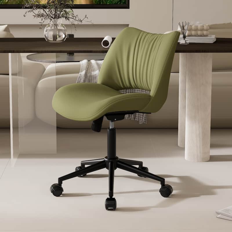 Ergonomic Faux Leather Office Chair, Swivel Task Chair
