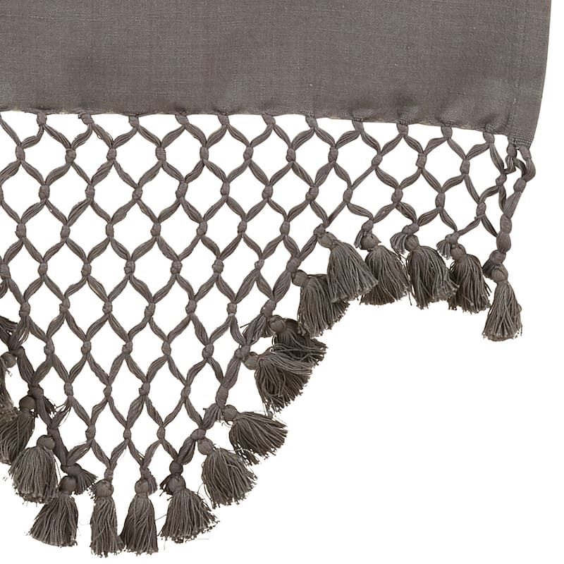 Braided Table Runner With Tassel Design - 16"x72"