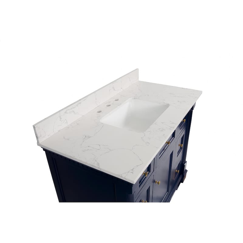 KitchenBathCollection Sydney 42" Bathroom Vanity with Engineered Marble Top