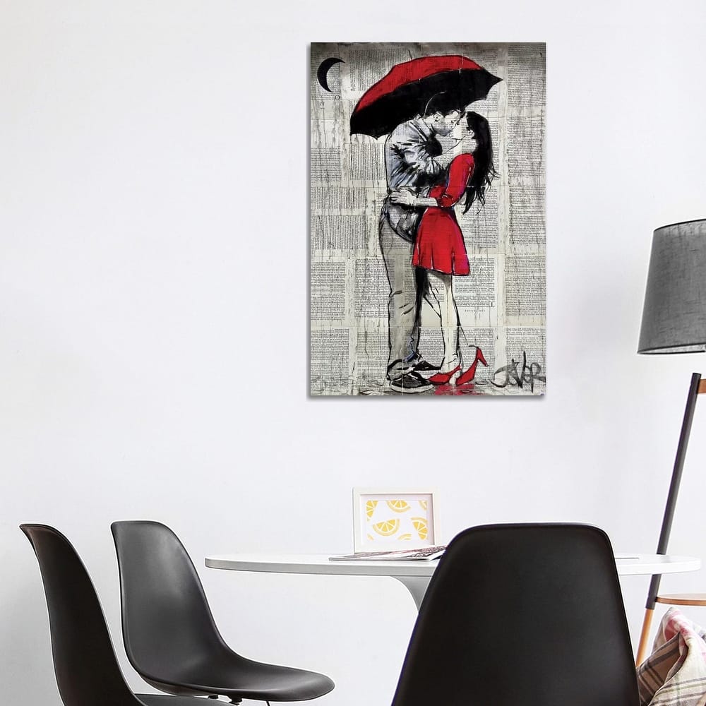 iCanvas "Red Rainy Love" by Loui Jover Canvas Print