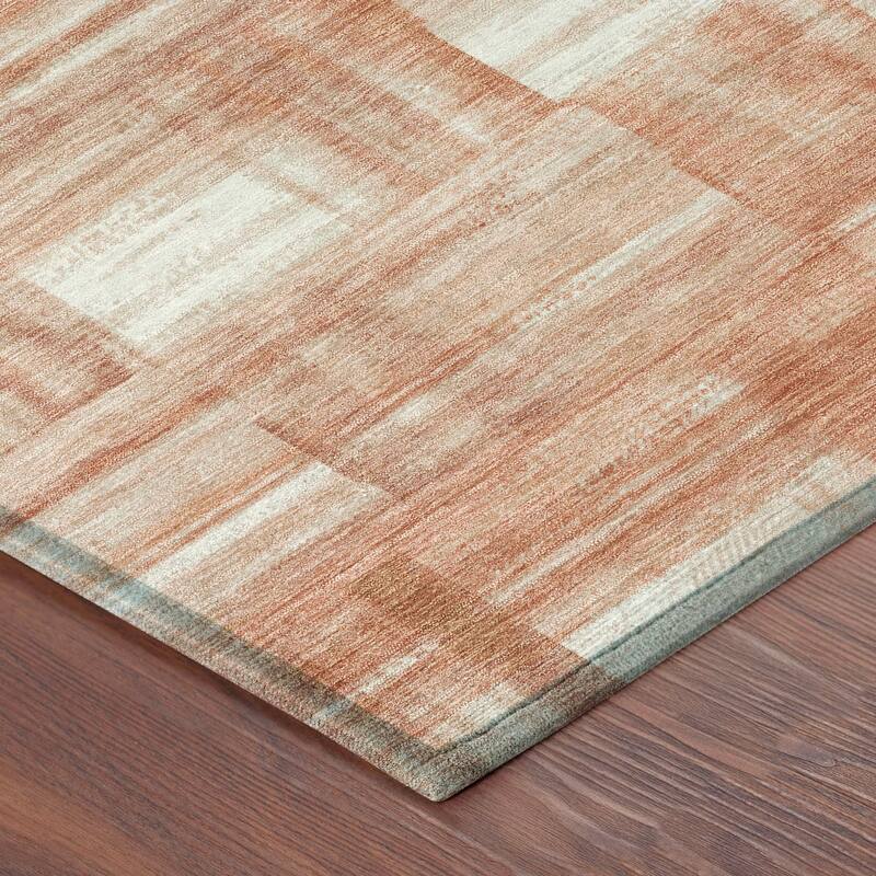 Machine Washable Indoor/ Outdoor Solid Hatches Chantille Rug