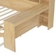preview thumbnail 7 of 11, Wooden Twin Size Daybed with Storage Shelves, Twin Trundle and Desk, Natural