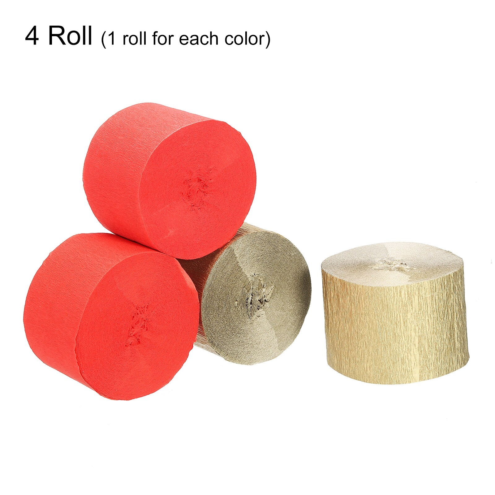 Crepe Paper Streamers 3 Rolls 72ft in 3 Colors for Party Decorations - Gold  Tone, White, Pastel Pink - Bed Bath & Beyond - 37098994