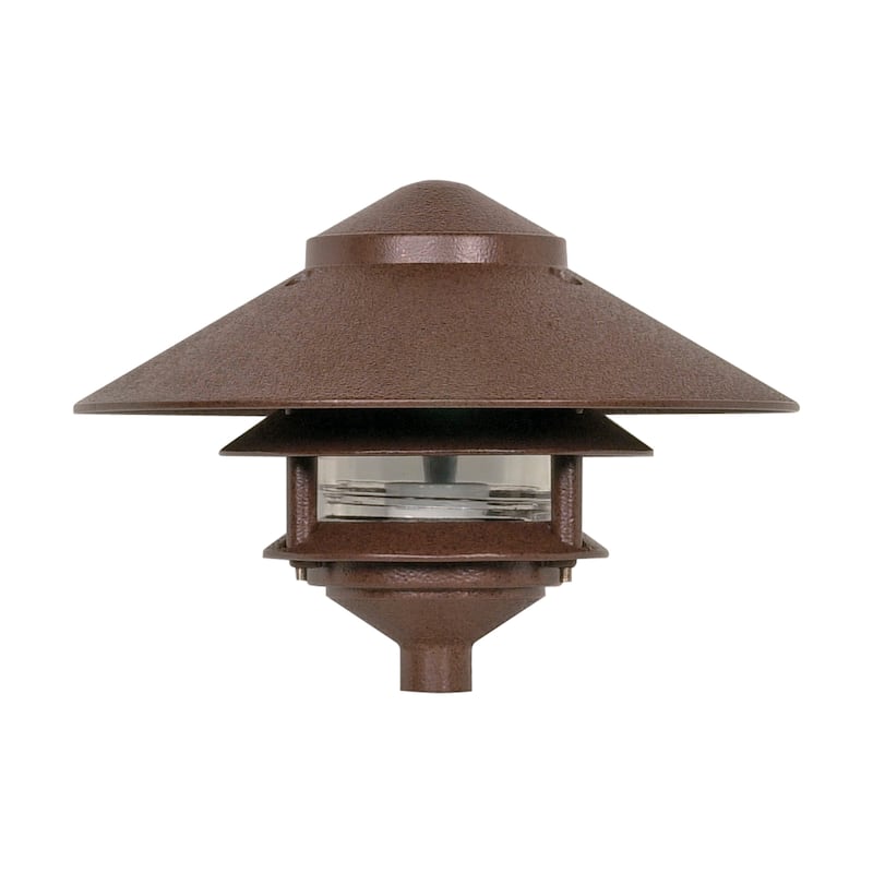 1-Light 2 Louver Pagoda Large Hood - Old Bronze