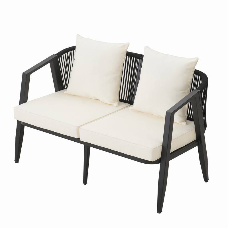 4-Piece Outdoor Seating Groups with Removable Cushions for Patios Lawns and Poolsides