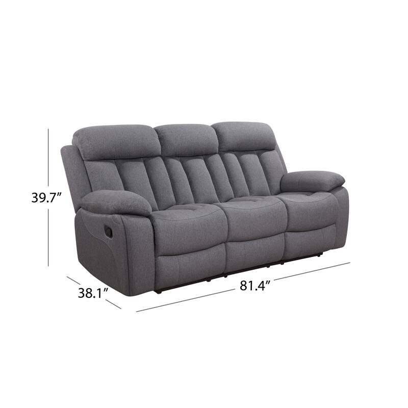 Abbyson Living Fletcher Reclining Sofa, Gray