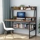 preview thumbnail 2 of 39, 47" Computer Desk with Hutch and Bookshelf