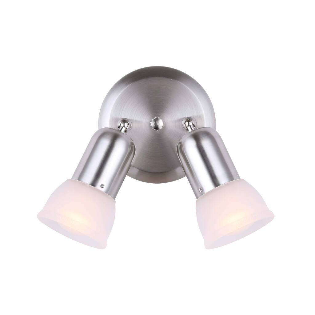 Jasper 2 Light Track Lighting, Pewter Finish - Brushed Pewter