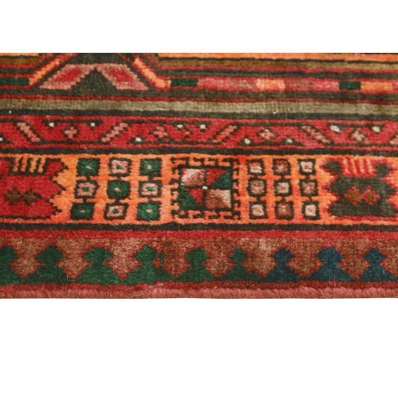 Fine Vintage Distressed Ardine Brown/Orange Runner - 3'5" x 6'6"