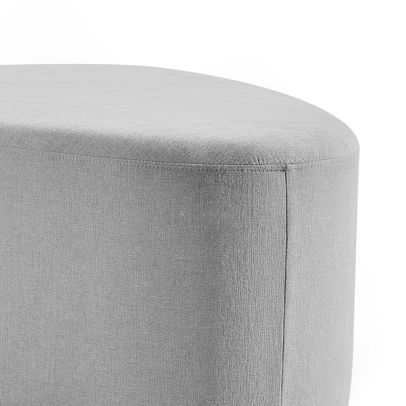 Leon 43" W Modern Oversized Chenille Triangular Cheese Ottoman