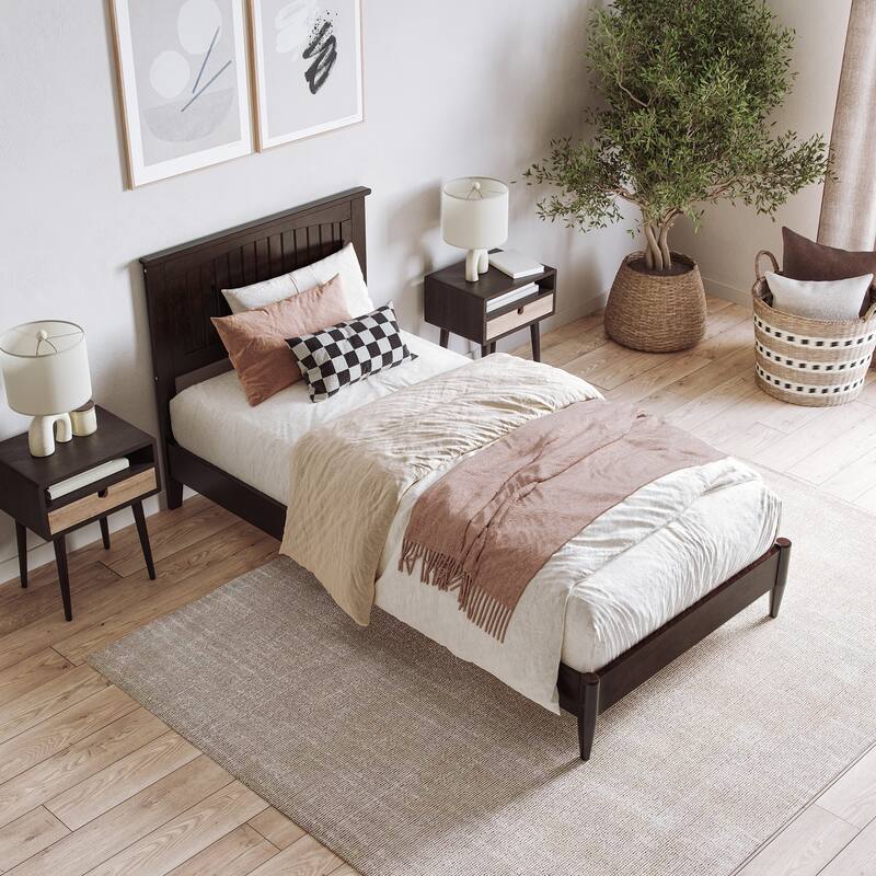 Naples Solid Wood Low Profile Platform Bed
