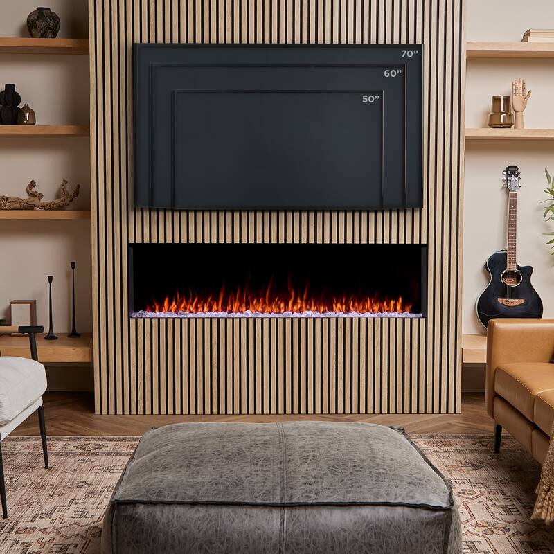 Real Flame 64" 3-Sided SMART Electric Fireplace Insert