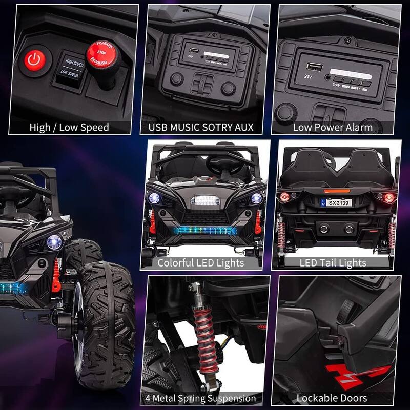 24V 10Ah 2 Seaters Ride on UTV with Remote Control