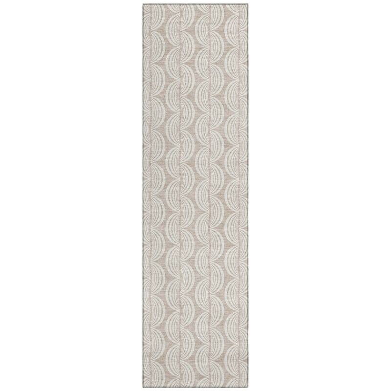 Machine Washable Indoor/ Outdoor Wavy Modern Chantille Rug