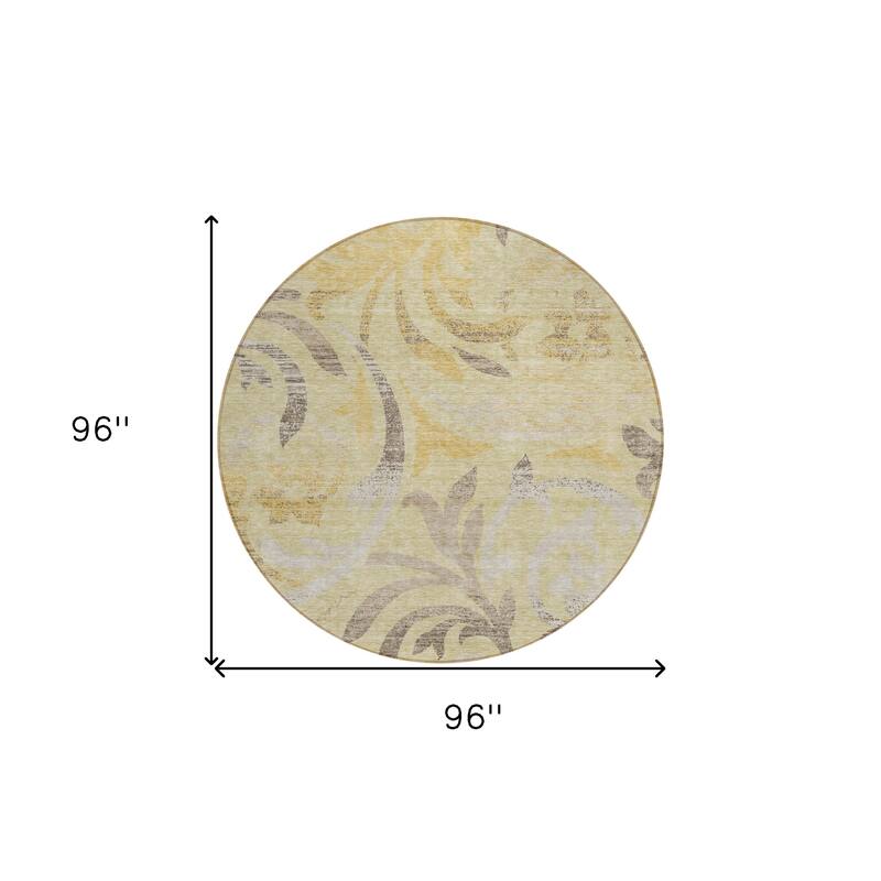 HomeRoots Floral Transitional Rectangle Outdoor Rug