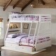 preview thumbnail 1 of 3, Convertible Twin/Full Bunk Bed, Includes Storage & Guardrails White