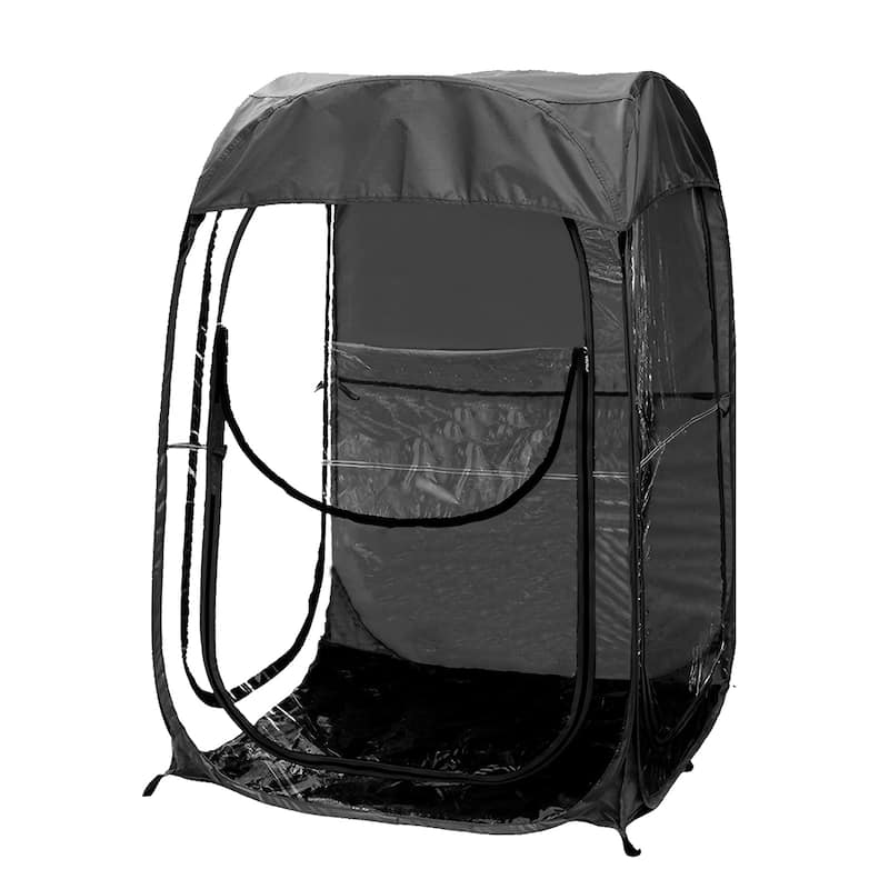 Anmytek Pop Up Clear View Outdoor Shelter Tent with Transparent PVC Walls and Sunshade Top Portable Foldable Camping Fishing