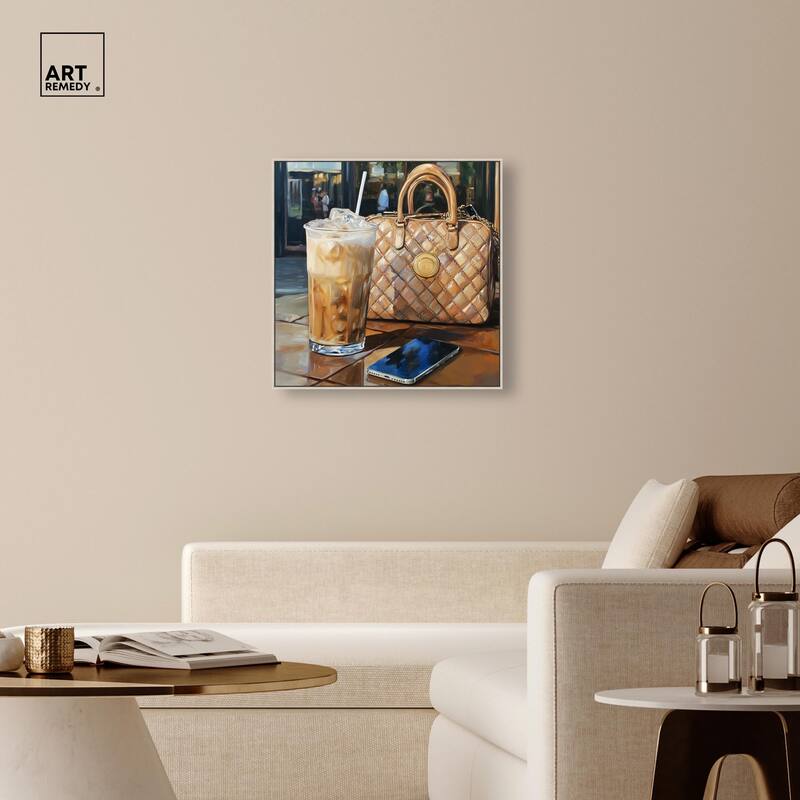 Out For Some Iced Coffee Canvas by Art Remedy