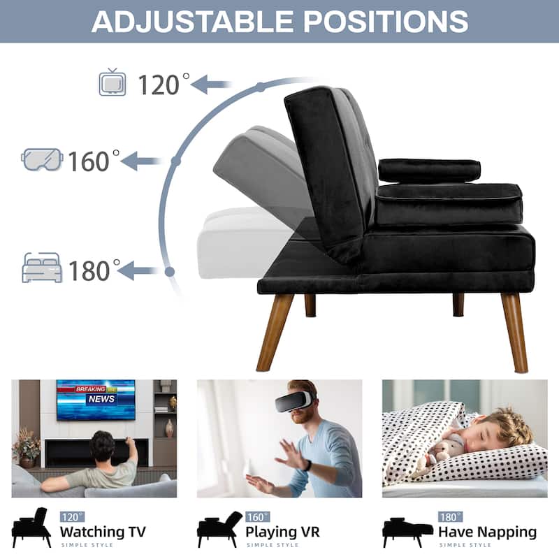 Futzca Futon Couch Sofa Bed, Small Sleeper Sofa Chair Loveseat