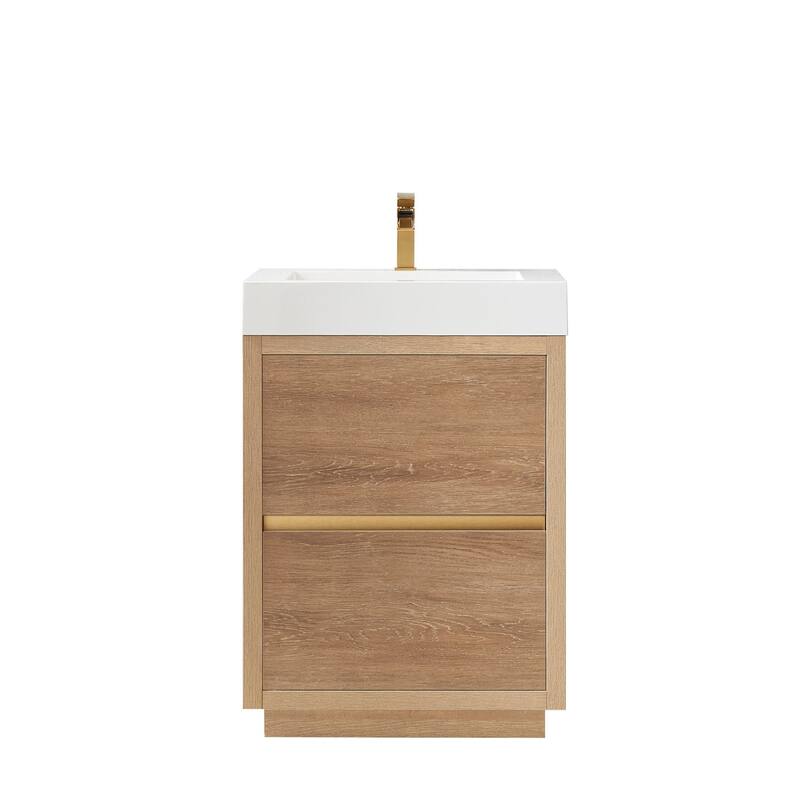 Miseno MV703024-NM Huesca 24" Free Standing Single Basin Vanity Set - North American Oak