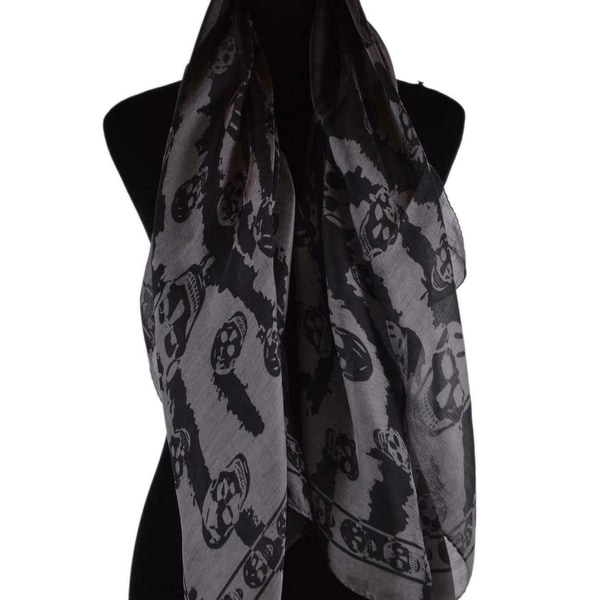 grey chiffon shawl