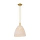 preview thumbnail 7 of 21, Innovations Lighting Downtown Urban - Natural Ballston Dome - 1 Light 12" Stem Hung Mini Pendant Natural Shade/Satin Gold