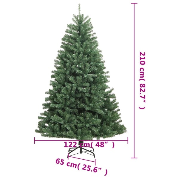 dimension image slide 10 of 12, vidaXL Christmas Tree Outdoor Artificial Hinged Christmas Tree with Stand