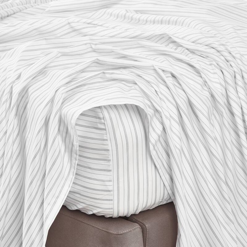 Premium Striped Microfiber Sheet Set