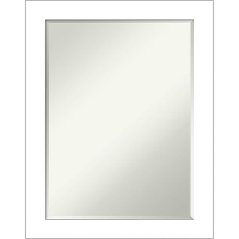 Petite Bevel Wall Mirror - Wedge White Frame - Wedge White - 22 x 28 in ...