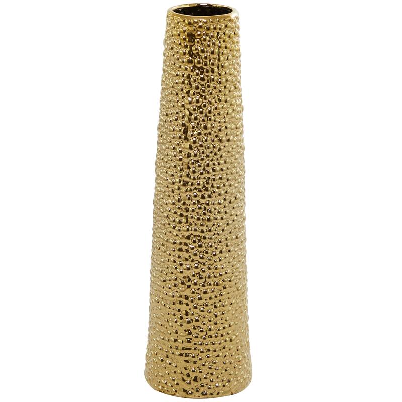 Minimalist Ceramic Modern Tall Vase with Bubble Texture - Silver, Black, Gold, White