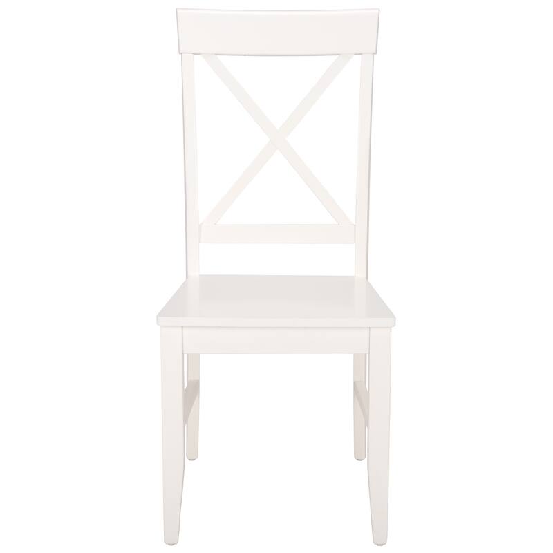 SAFAVIEH HOME Ksenia X-Back Side Chair - 18"W x 22"D x 38"H - White