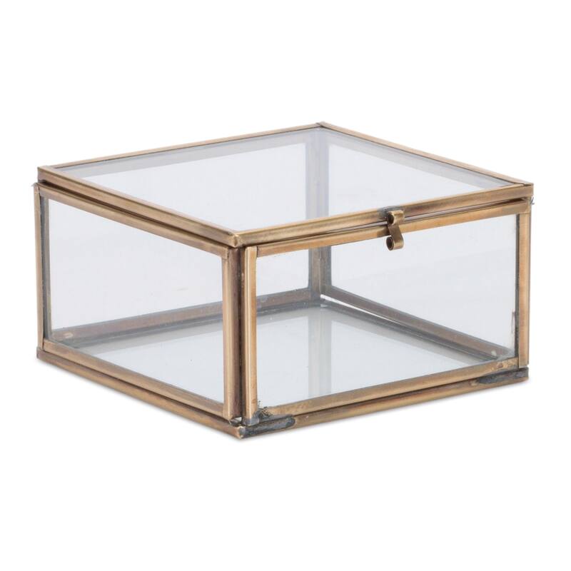 Square Framed Decorative Boxes - 4" - Set of 2