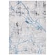 SAFAVIEH Amelia Fietje Modern Abstract Distressed Rug - 2' x 4' - Grey/Blue