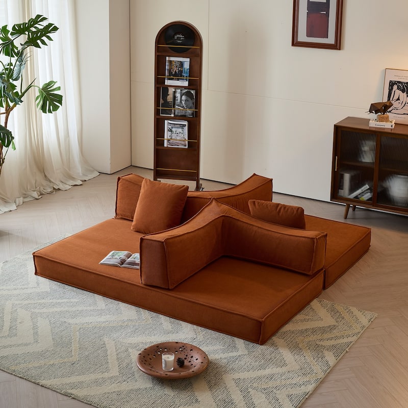 JASIWAY Modern Vintage Convertible Sleeper Sofa Bed