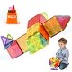 preview thumbnail 2 of 33, Magnetic Tiles, Magnetic Building Blocks for Kids, STEM Educational Construction Stacking Toys for Toddlers Boys Girls Aged 5+ 121 PCS