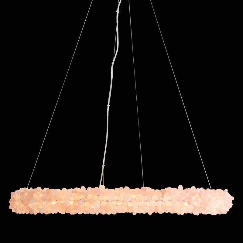 Golden Lighting 6884-30 Corallo 30" Wide Ring Chandelier - Coral