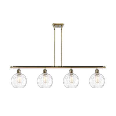Innovations Lighting Ballston Athens Water Glass - 4 Light 48" Island Light